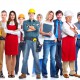 Group of business people team. Isolated over white background.